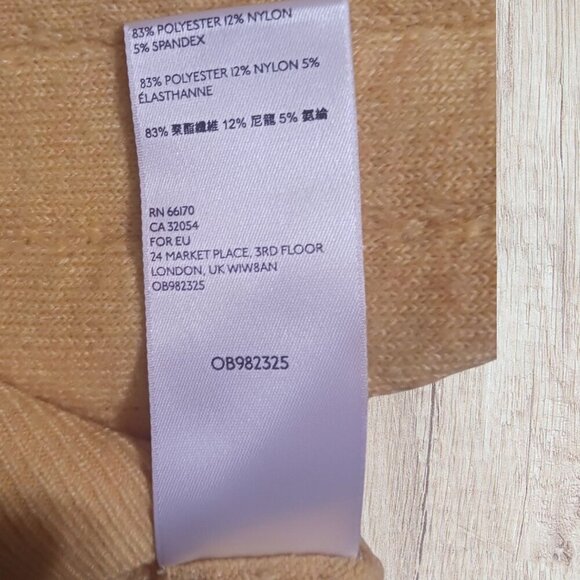 Free People Womens Knit Top size petite small yellow color - Picture 9 of 11